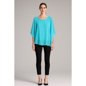 Chicos‎ Flowy Flutter Sleeve Blouse Size 1